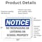 Signmission No Trespassing Or Loitering On School Property OSHA Notice Sign, Vinyl Decal, 10in W x 7in L, 2PK OS-2PACK-NS-D-710-L-14955 - alternate 5